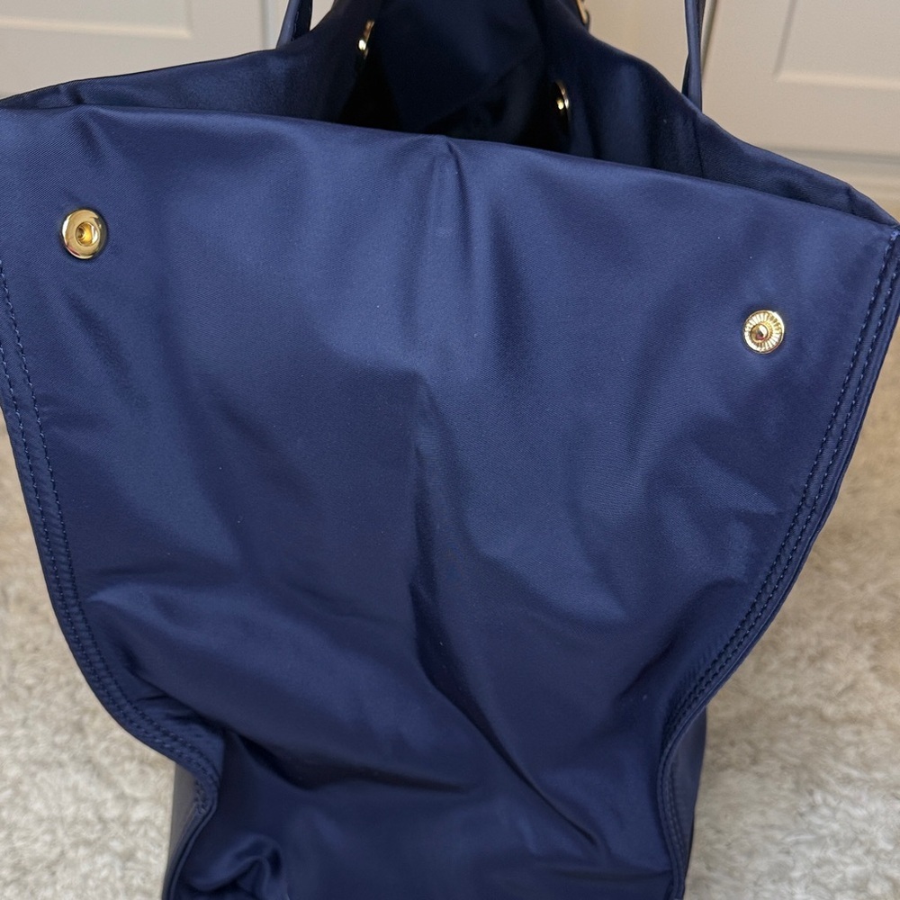 NWOT Tory Burch Midnight Blue Ella Nylon Tote - Picture 9 of 13